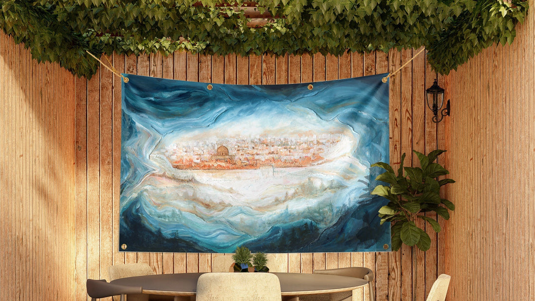 Sukkah Mural in a Kosher easiest to build Sieger Sukkah